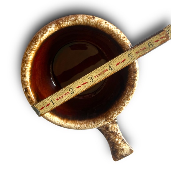 VTG Hull Pottery Brown Drip Bowl (Individual Casserole, Soup, Chili) & Lid Set - Picture 8 of 11